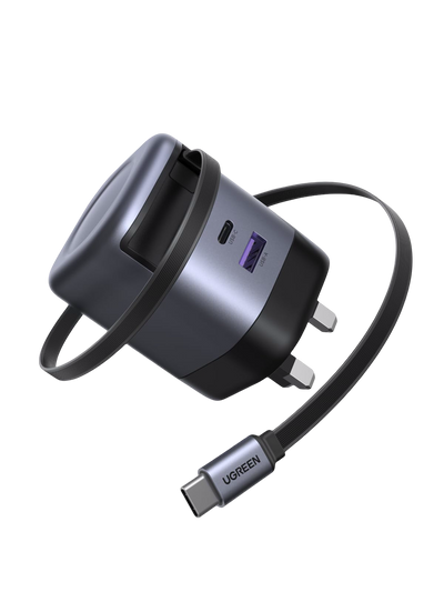 UGREEN Nexode 65W Charger with Retractable USB-C Cable