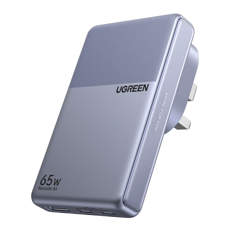 UGREEN Nexode Air Slim Charger (65W, 3-Port, Foldable Plug)