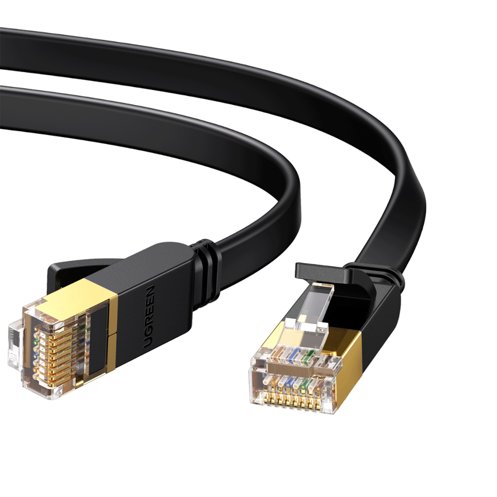 CAT7 600Mhz 10 Gigabit F/FTP Shielded RJ45 Network Ethernet Cable 5m Black