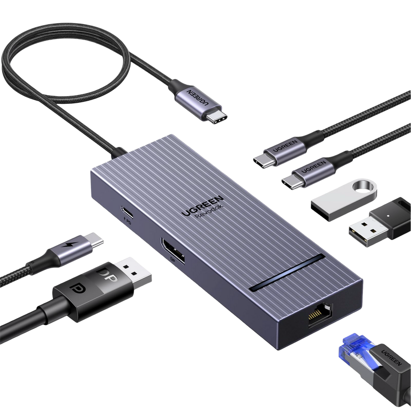 UGREEN Revodok Pro USB-C Hub (6-in-1, 4K60Hz, 100W PD)