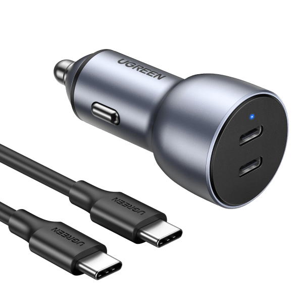 40W Dual USB-C PD Car Charger