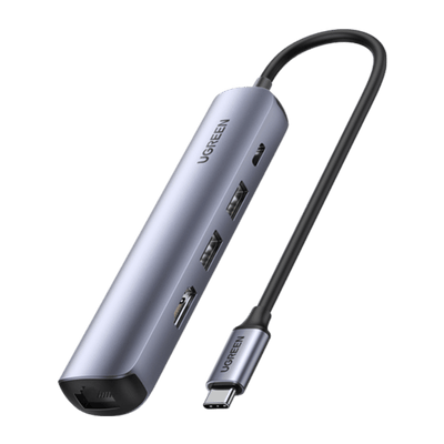 UGREEN 5-IN-1 USB-C Hub (4K@60Hz HDMI, RJ45 Ethernet)