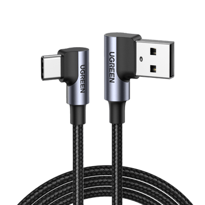 UGREEN USB-A to USB-C (Double Right Angle) 18W Charger Cable