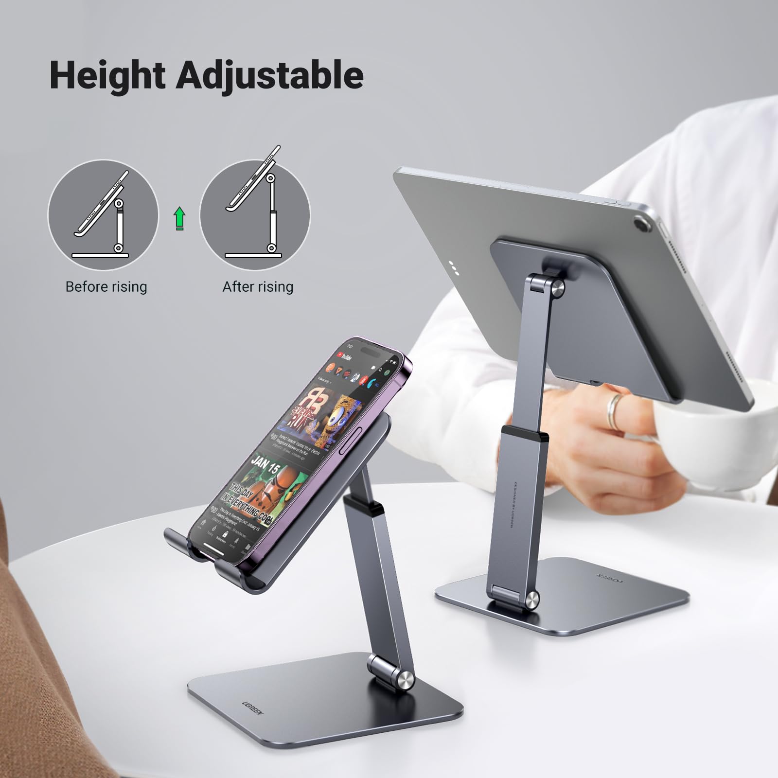 Ugreen Height Adjustable Desk Tablet Stand UGREEN