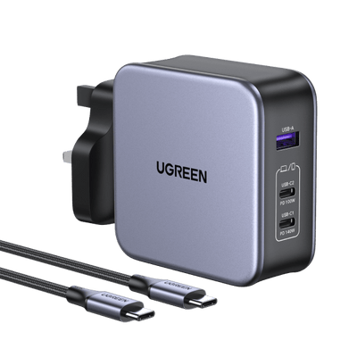 UGREEN Nexode 140W GaN Wall Charger 3-Ports