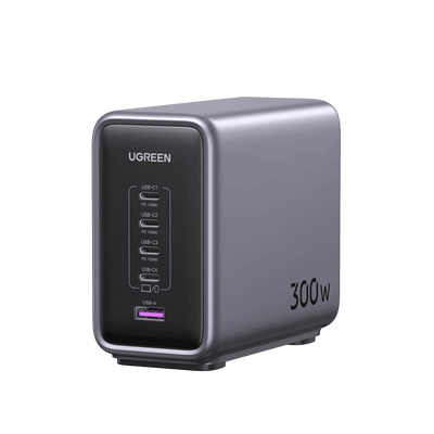 UGREEN Nexode 300W GaN Wall USB-C Charger 5 Ports
