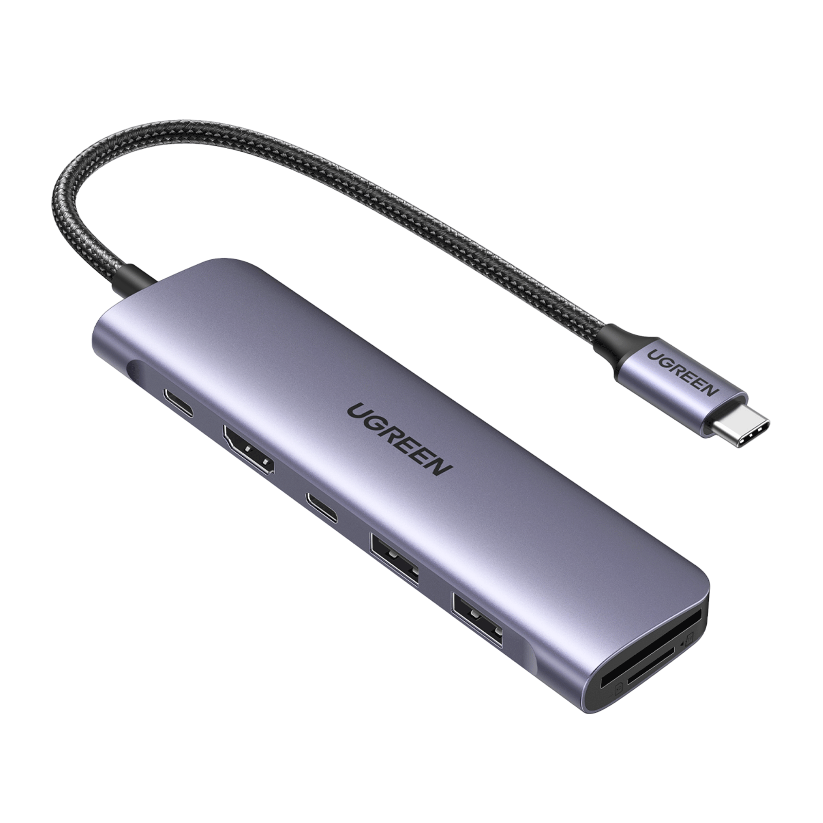 UGREEN Revodok 107 USB C Hub 7 in 1 Gigabit Ethernet 4K@60Hz HDMI, 100W PD  Charging, SD/TF Card Reader, 2 USB A Data Ports Compatible with Mac M1