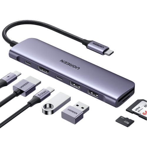UGREEN Revodok 1071 7-IN-1 USB-C Hub (95W PD, 4K@30Hz HDMI)