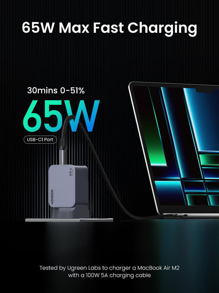 UGREEN Nexode Pro 65W 3-Port GaN Fast Charger | UGREEN UK