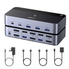 UGREEN DisplayPort KVM Switch (2 PCs, 2 Monitors, 8K@60Hz, 4-Port)