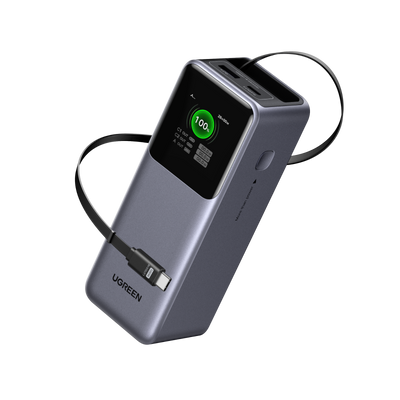 UGREEN Nexode Power Bank 20000mAh 165W with Retractable USB-C Cable