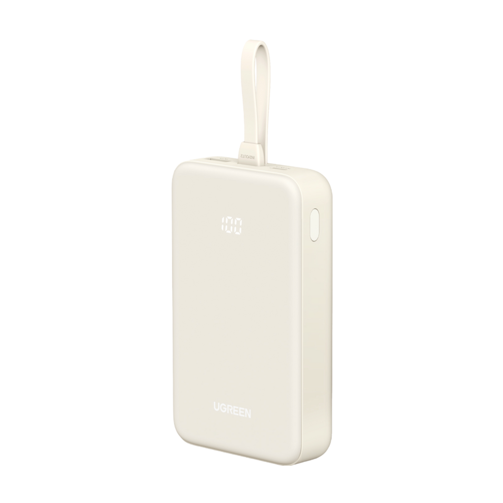 UGREEN 20000mAh Power Bank with Built-In USB-C Cable