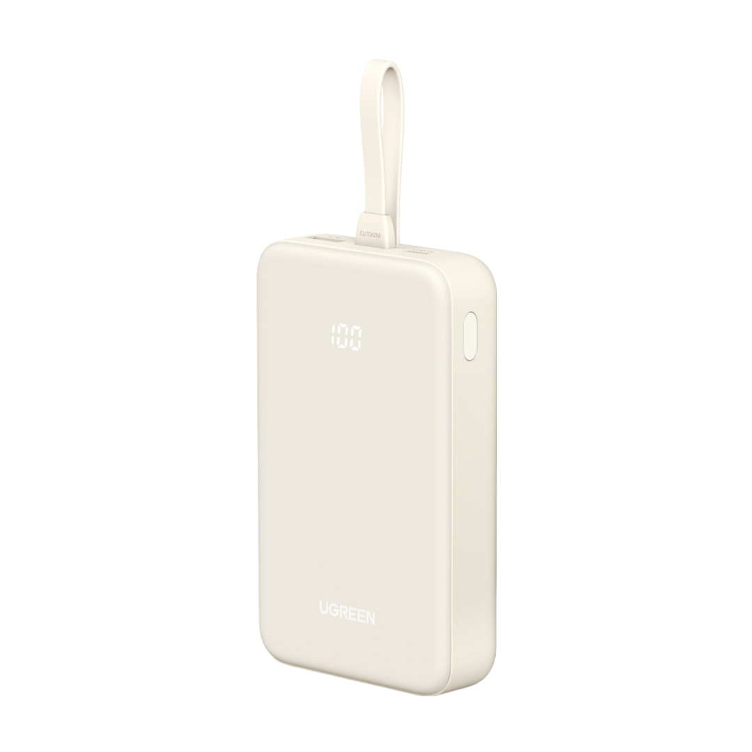 UGREEN 20000mAh Power Bank with Built-In USB-C Cable