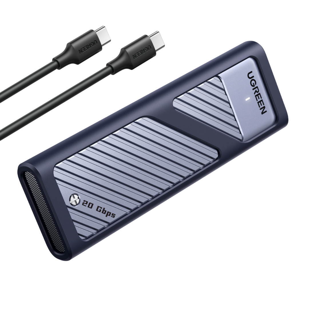 20Gbps Aluminum M.2 NVMe SATA SSD Enclosure