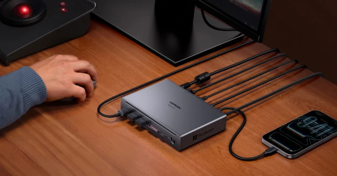 UGREEN Revodok Maxidok 10-in-1 Thunderbolt™ 5 Docking Station with Gigabit Ethernet – Dual 6K/8K Display for Mac & Windows