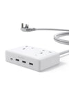 UGREEN Extension Lead 1.5M, 2 Way Power Strip with 4 USB Ports