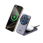 UGREEN MagFlow 2-in-1 Wireless Charger (Qi2 15W, MagSafe, Foldable) 