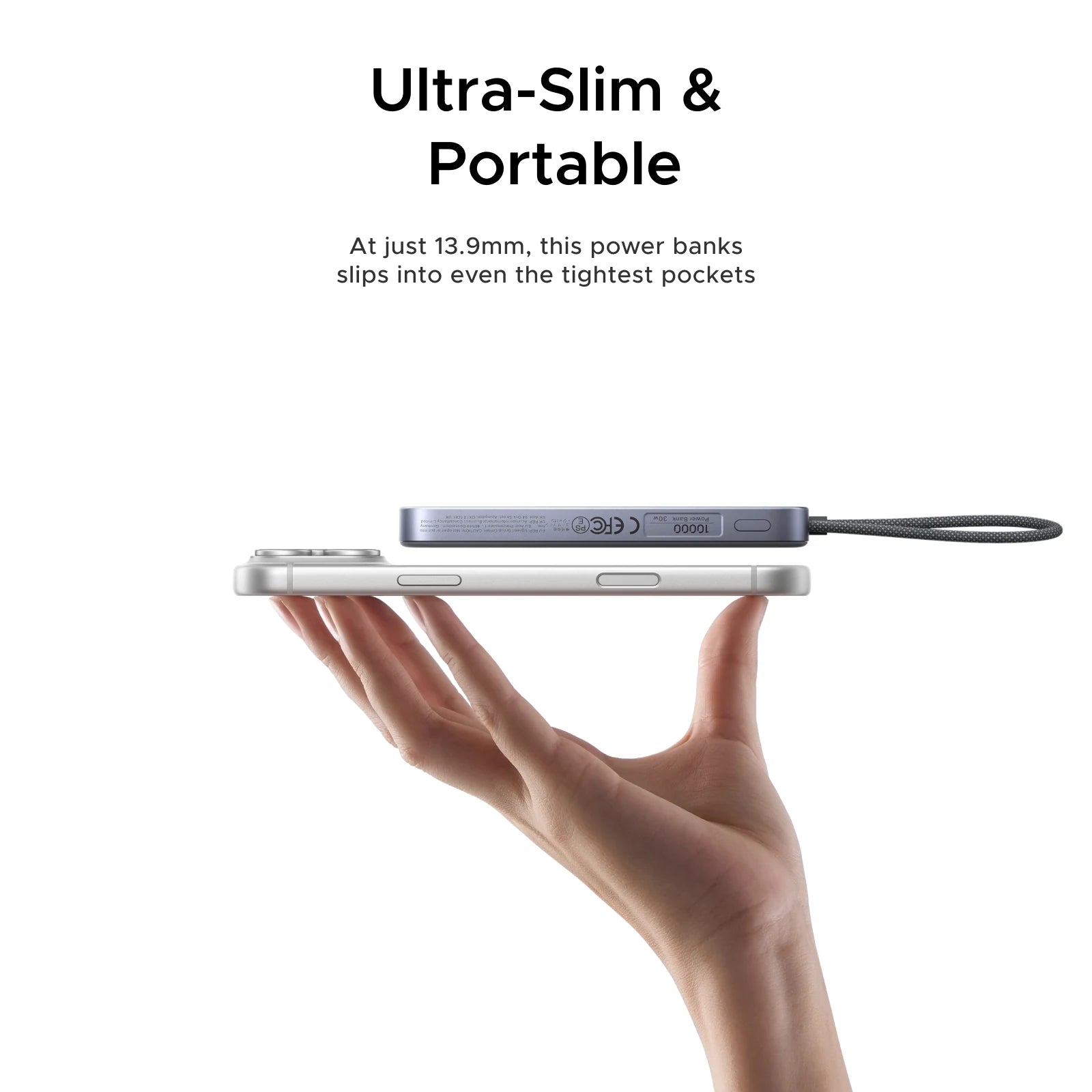 UGREEN MagFlow Air Magnetic Power Bank (10000mAh, Qi2 15W)