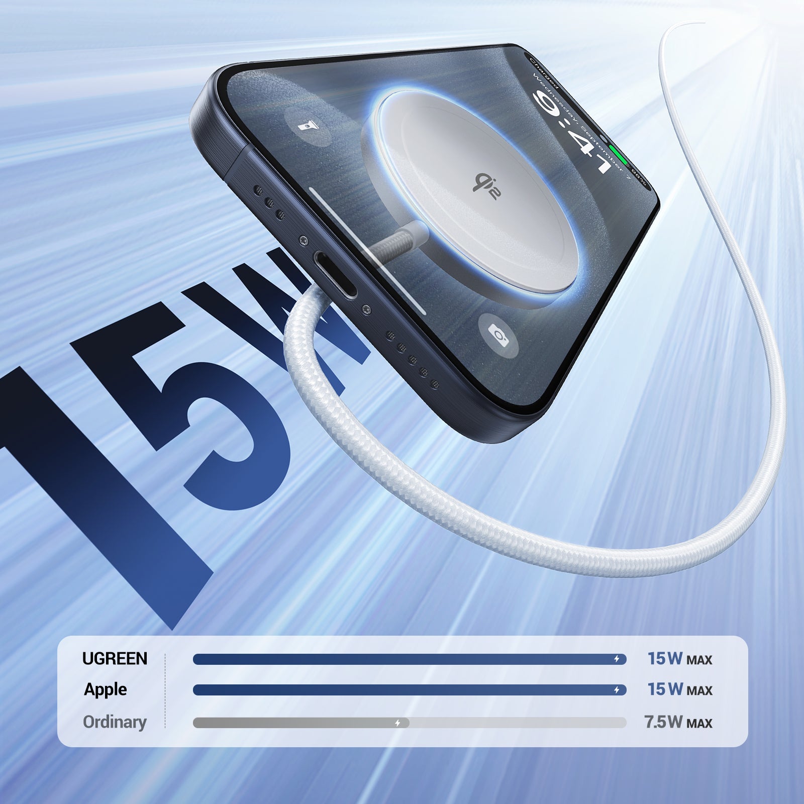 UGREEN 15W Qi2 Magnetic Wireless Charger