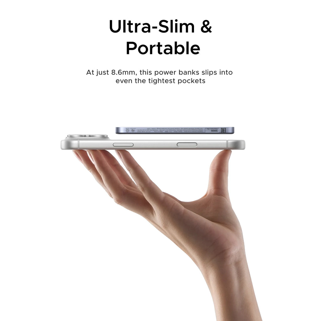 UGREEN MagFlow Air Magnetic Power Bank (5000mAh, Qi2 15W)