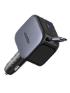 UGREEN Nexode Car Charger 145W with Retractable USB-C Cable