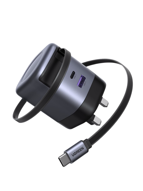 UGREEN Nexode 65W Charger with Retractable USB-C Cable