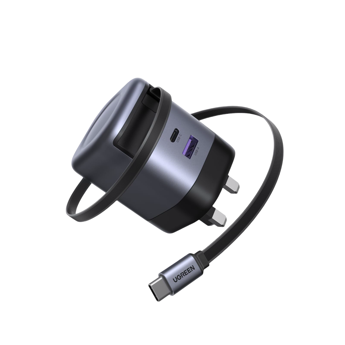 UGREEN Nexode 65W Charger with Retractable USB-C Cable