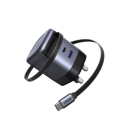 UGREEN Nexode 65W Charger with Retractable USB-C Cable