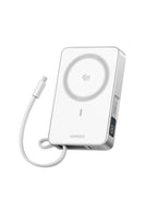 UGREEN MagFlow 10000mAh Qi2 25W MagSafe Power Bank Built-in Cable (White)