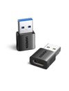 UGREEN USB to USB C Adapter 10Gbps 2 Pack for iPhone, iPad, MacBook, Galaxy
