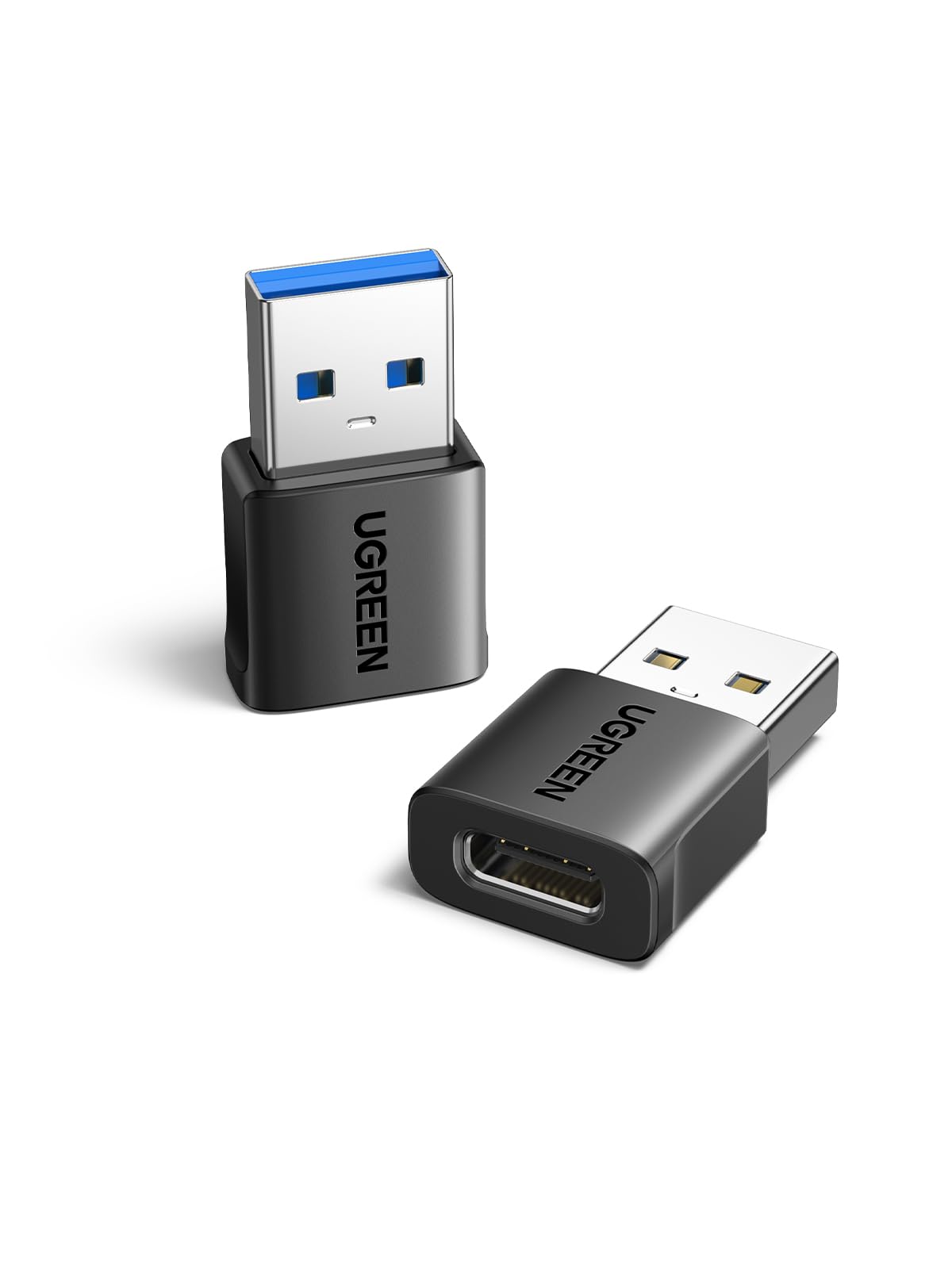 UGREEN USB to USB C Adapter 10Gbps 2 Pack for iPhone, iPad, MacBook, Galaxy