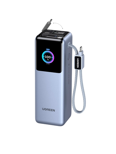 UGREEN Nexode Laptop Power Bank (25,000mAh, 200W, Built-in USB-C Cable, 4-Port)