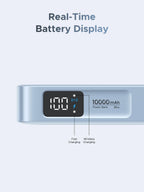 The UGREEN MagFlow Magnetic Wireless Power Bank (10000mAh, Qi2 25W, MagSafe-compatible) is a portable charger that offers real-time battery display