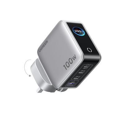 UGREEN Nexode Pro Smart Display Charger (100W, 4-Port, GaN)
