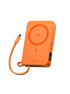 UGREEN MagFlow 10000mAh Qi2 25W MagSafe Power Bank Built-in Cable (Orange)