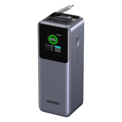 UGREEN Nexode Power Bank 20000mAh 165W with Retractable USB-C Cable
