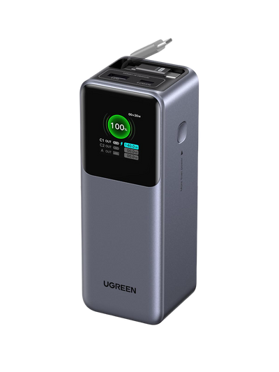 UGREEN Nexode Power Bank 20000mAh 165W with Retractable USB-C Cable