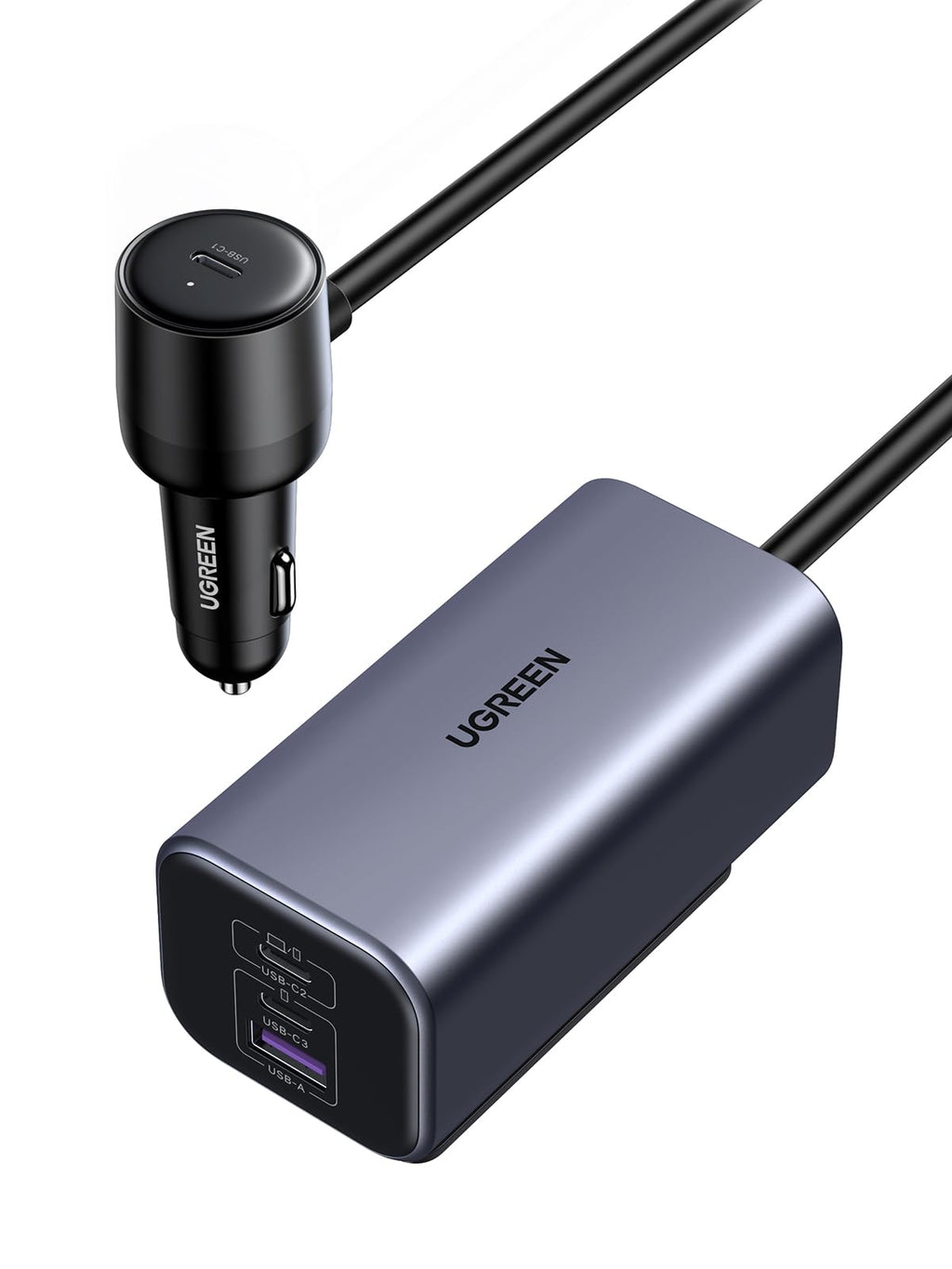 UGREEN 150W USB C Car Charger PD140W 4 Port Cigarette Lighter Fast Adapter