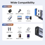 UGREEN USB to USB C Adapter 10Gbps 5 Pack for iPhone, iPad, MacBook, Galaxy