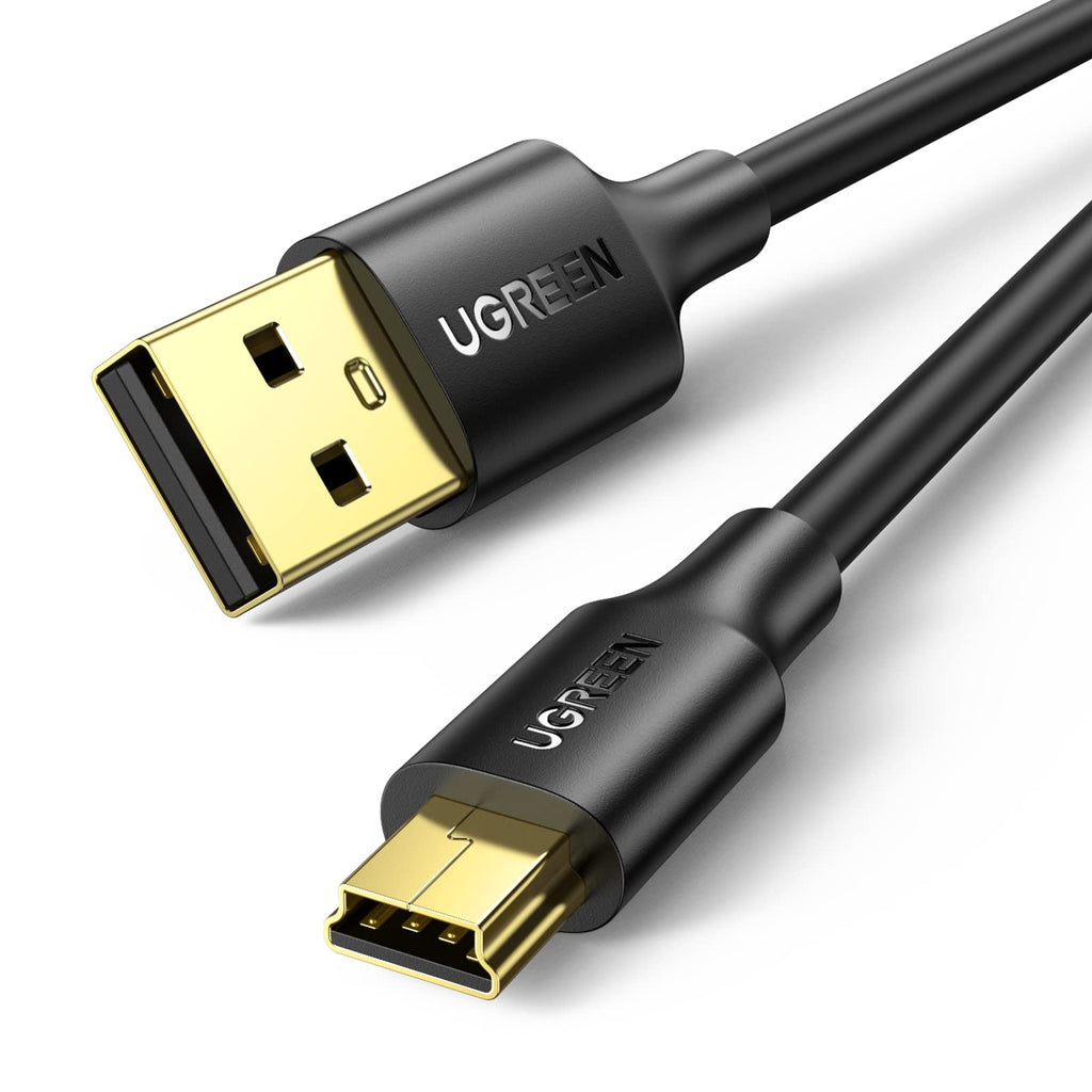 UGREEN Mini USB Cable USB 2.0 Type A to Mini B Cable Data Charging Cable Compatible with Hero 3/4, Hero HD, PS3 Controller, MP3 Players, Dash Cam, Canon, Nikon, SatNav, GPS Receiver, PDAs, etc (1M)
