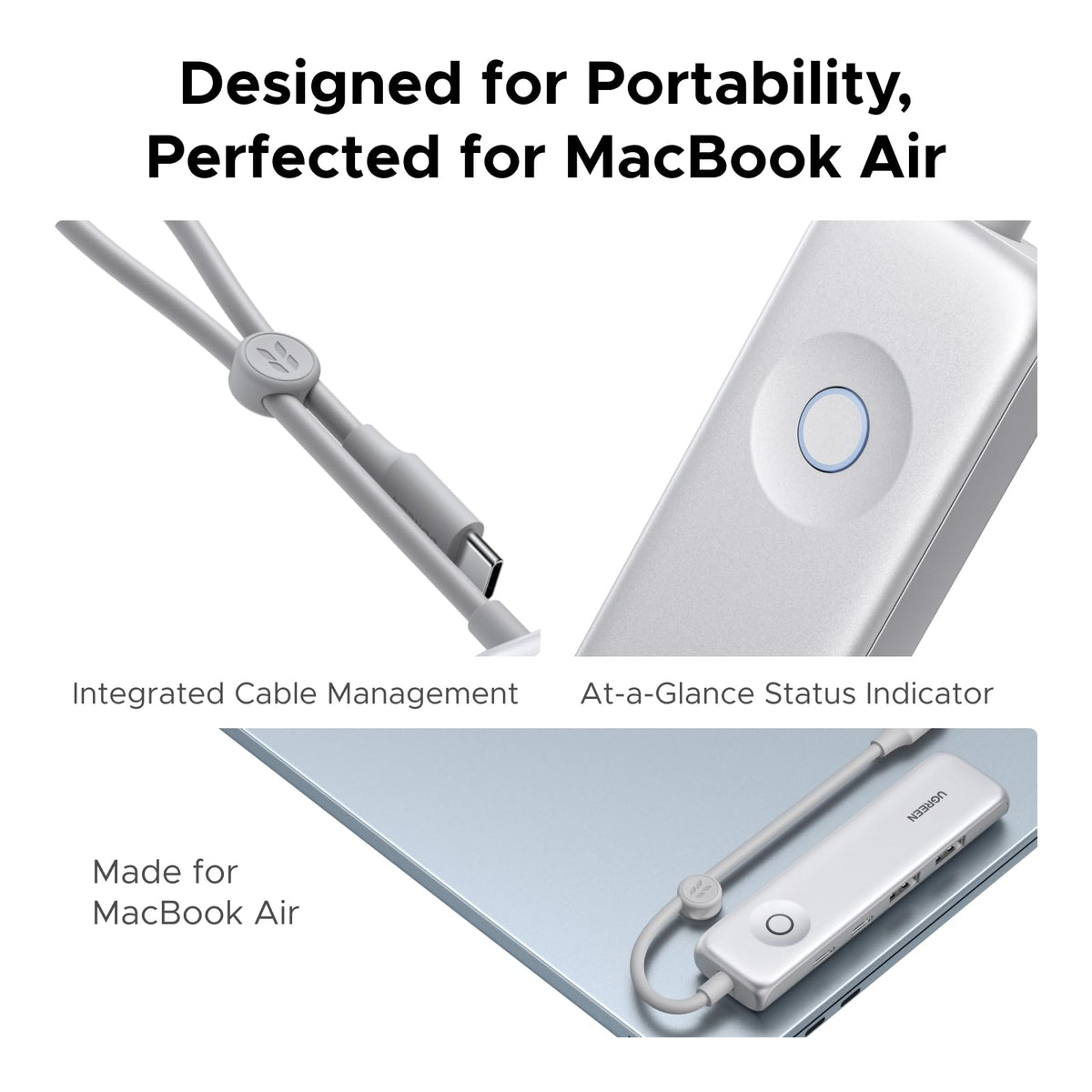 UGREEN USB C Hub, 5-in-1 4K@60Hz 10Gbps USB-C Data Ports 100W PD USB Hub