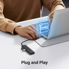 UGREEN USB C Hub, USB HUB 3.0 with 15CM Extension Cable, 4*USB-A Adapter