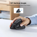 UGREEN Wireless Ergonomic Vertical Mouse, 12-Month Battery Life, 6 Buttons