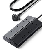 UGREEN Extension Lead 1.5M, 6 Way Power Strip with 3 USB-A & 1 USB-C