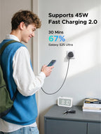 UGREEN 45W USB C Charger 3 Port Fast Wall Charger Plug Multi Adapter