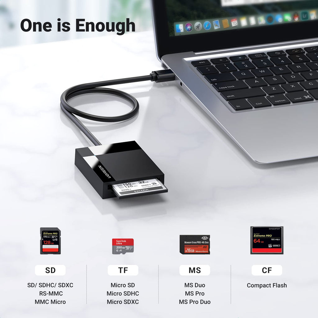 UGREEN USB 3.0 5Gbps SD/TF/CF/MS Card Reader