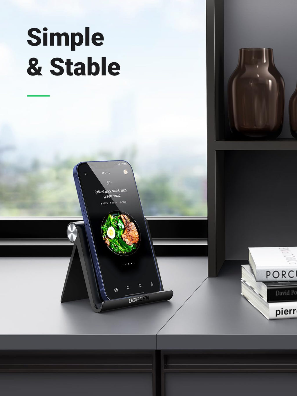 UGREEN Phone Stand for Desk Mobile Phone Holder Portable Travel Mount