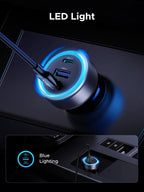 UGREEN 30W USB C Car Charger 3 Port PD Fast Charging Cigarette Lighter