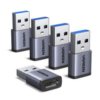 UGREEN USB to USB C Adapter 10Gbps 5 Pack for iPhone, iPad, MacBook, Galaxy