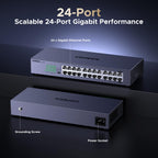 UGREEN 24 Port Gigabit Rack-Mount Network Switch